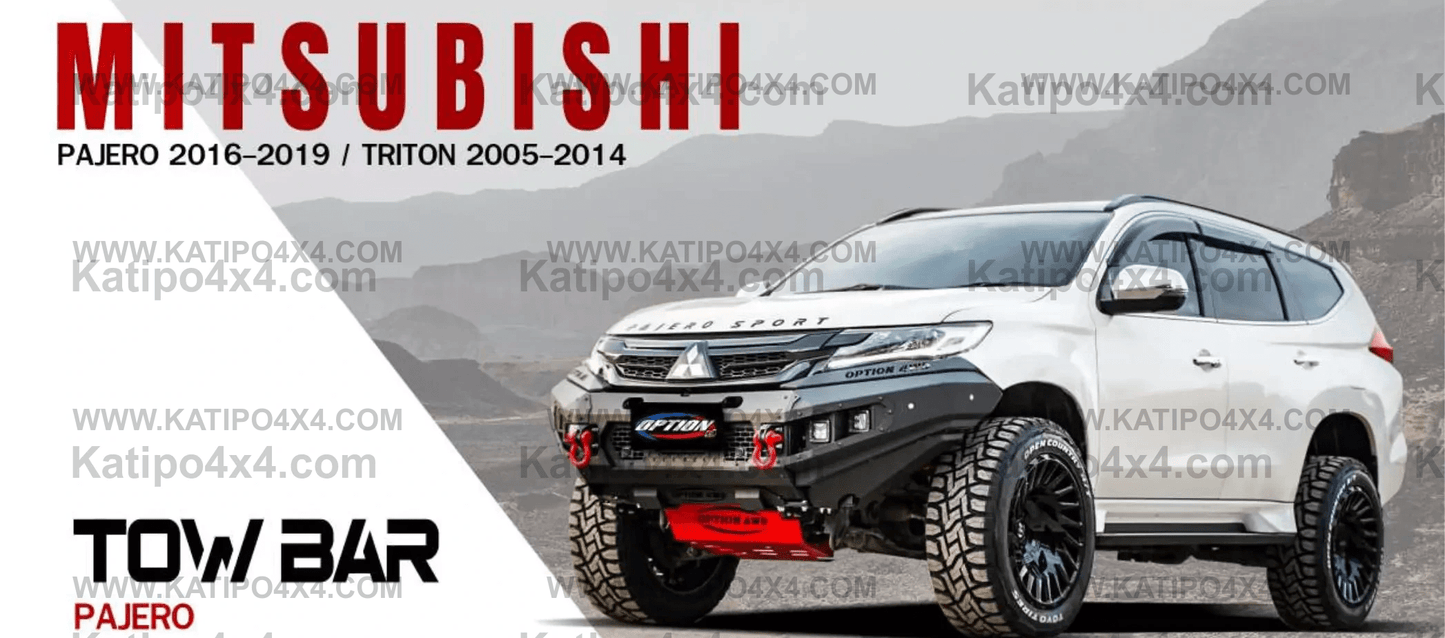OPTION4WD - Mitsubishi Pajero V.1 FRONT WINCH BAR  ( 2015-2019 )
