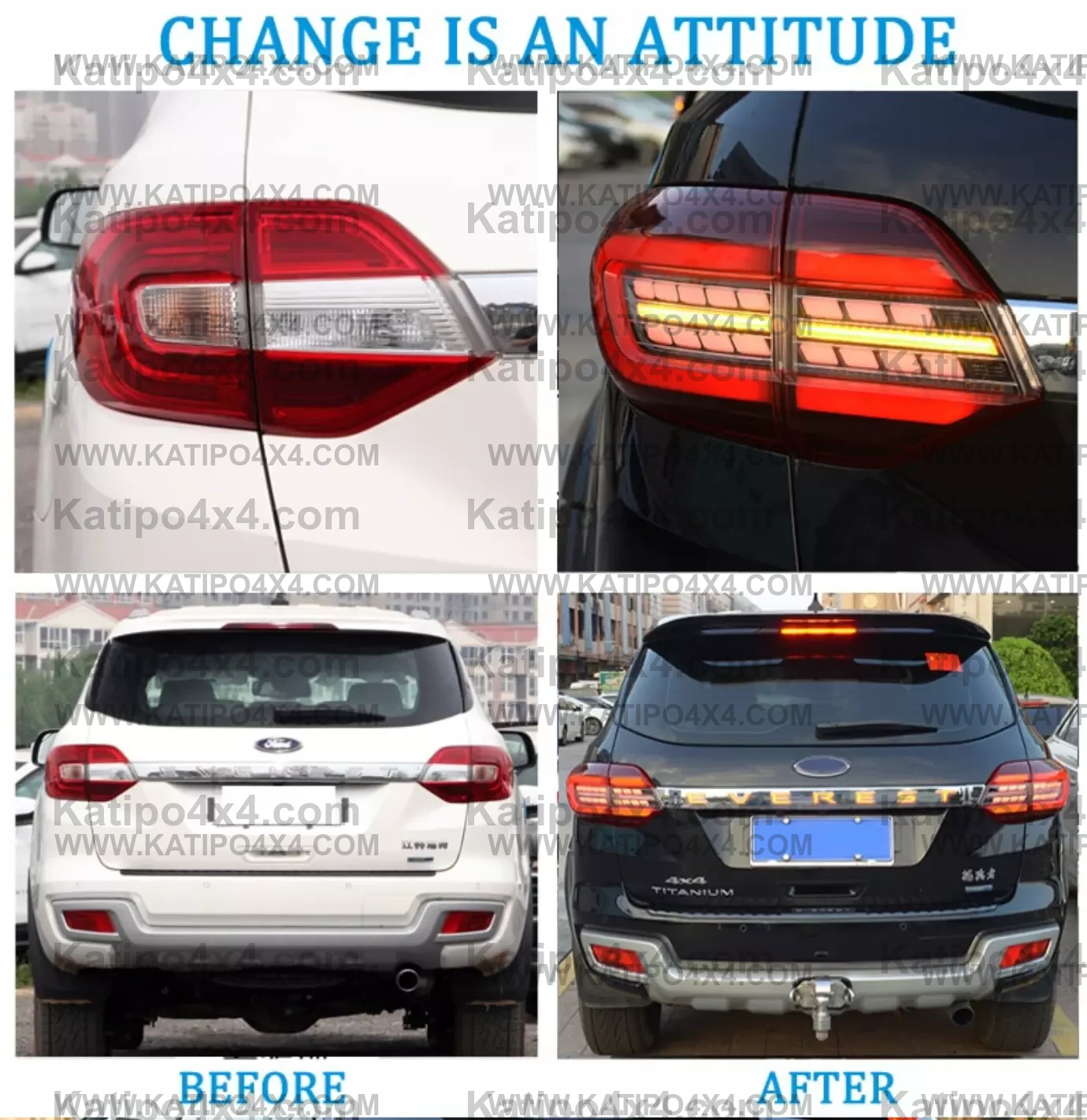 Ford Everest 2013 - 2020 Rear Running Light + Brake Lamp + Reverse + Dynamic Turn Signal FREE WORLDWIDE SHIPPING
