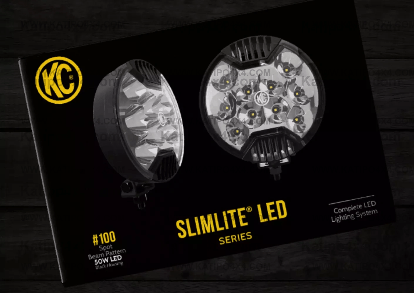 KC - 6" SlimLite LED - 2-Light System - 50W Spot Beam