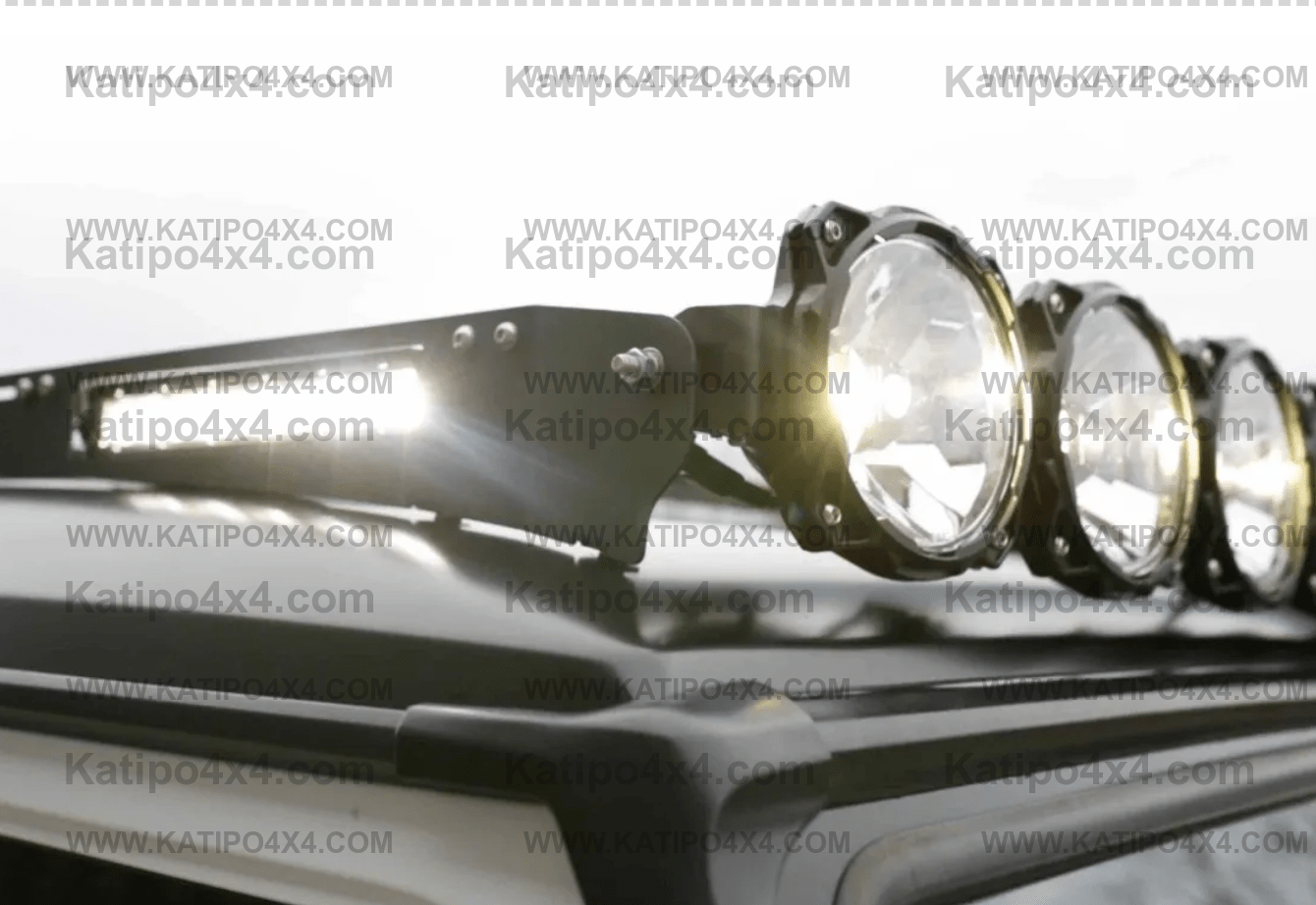 KC HiLights - 10" C-SERIES LED ( FOR M-RACK ) - 4-LIGHTS - 50W FLOOD BEAM - FOR M-RACKS
