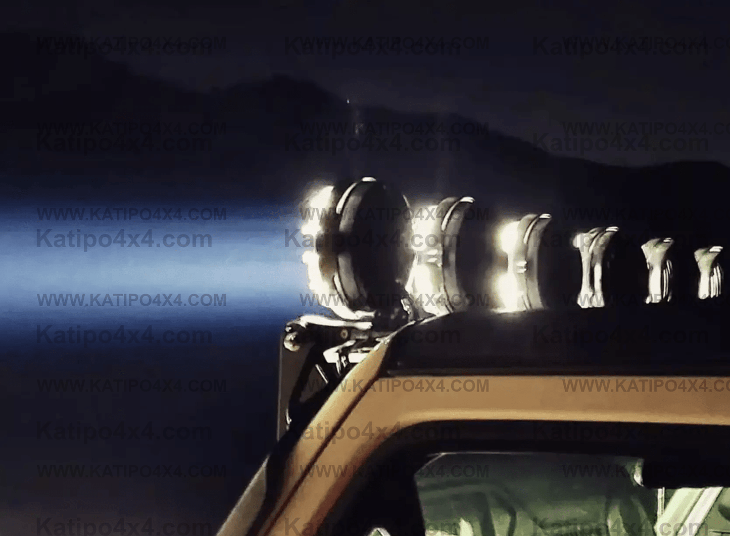 50" KC Xross Bar - Overhead - SlimLite LED - 6-Light System - 300W Spot Beam - 18-23 Jeep JL / JT
