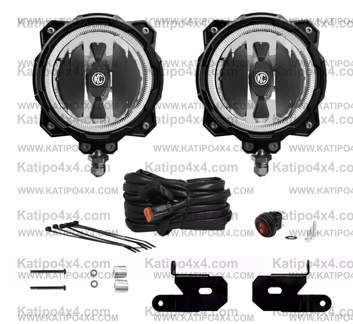 6" Pro6 Gravity® LED - Pillar Mount - 2-Light System - SAE/ECE - 20W Driving Beam - 18-23 Jeep JL/JT/4xe