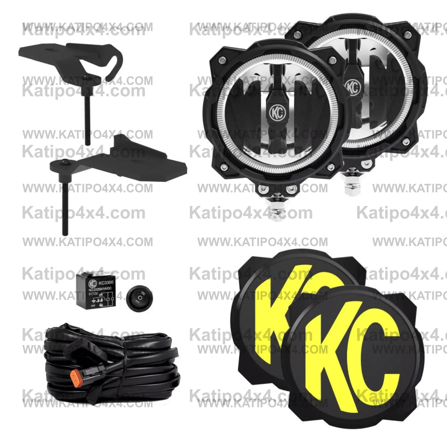 Gravity® LED PRO6 Wide-40 - 2-Light System - Ditch Light Kit - for Jeep 392/Mojave