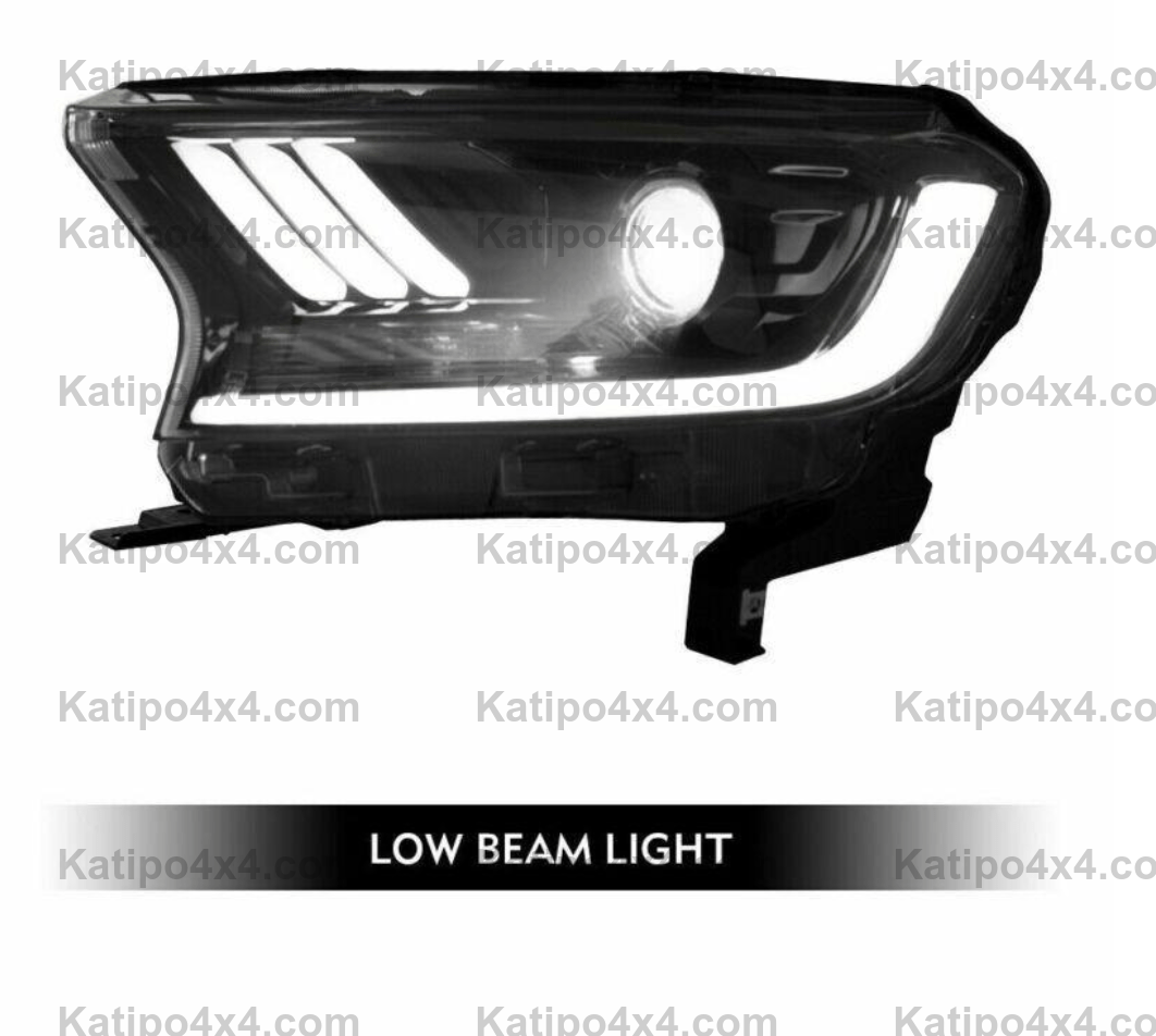 FULL BLACK - MUSTANG STYLE - PX2 & PX3 LED HEADLIGHTS  (2015-2022)