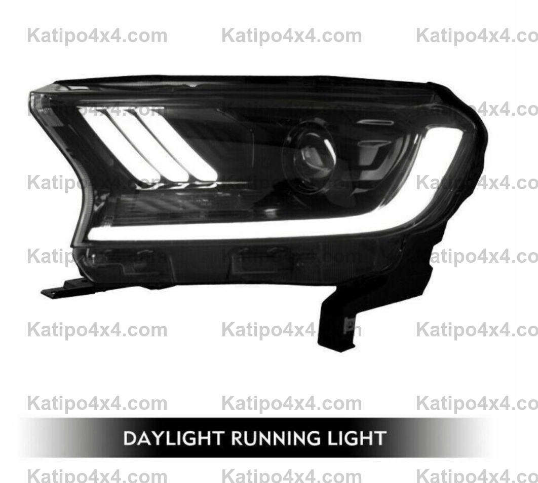 FULL BLACK - MUSTANG STYLE - PX2 & PX3 LED HEADLIGHTS  (2015-2022)