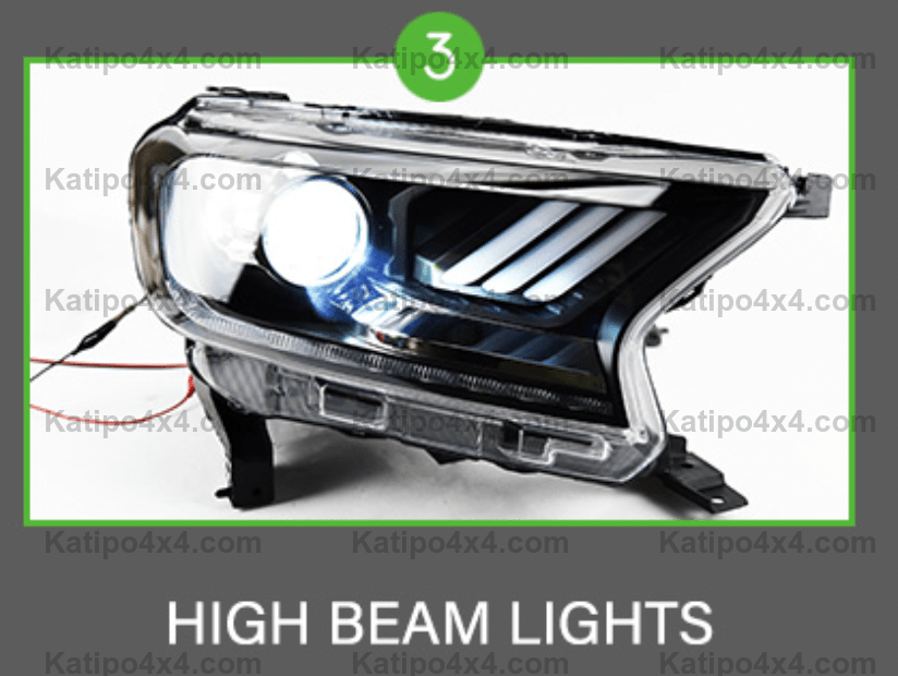 FULL BLACK - MUSTANG STYLE - PX2 & PX3 LED HEADLIGHTS  (2015-2022)