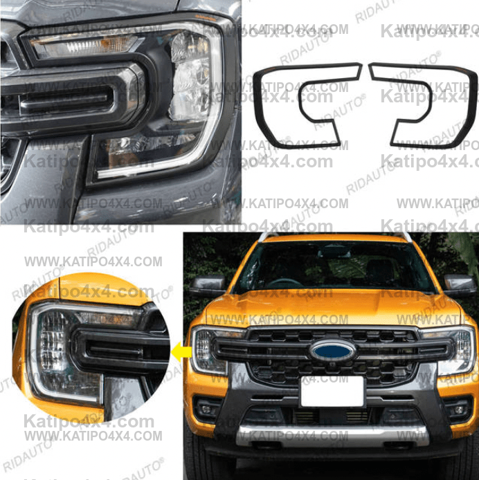 NEXT-GEN Ford Ranger Blackout Headlight Trim