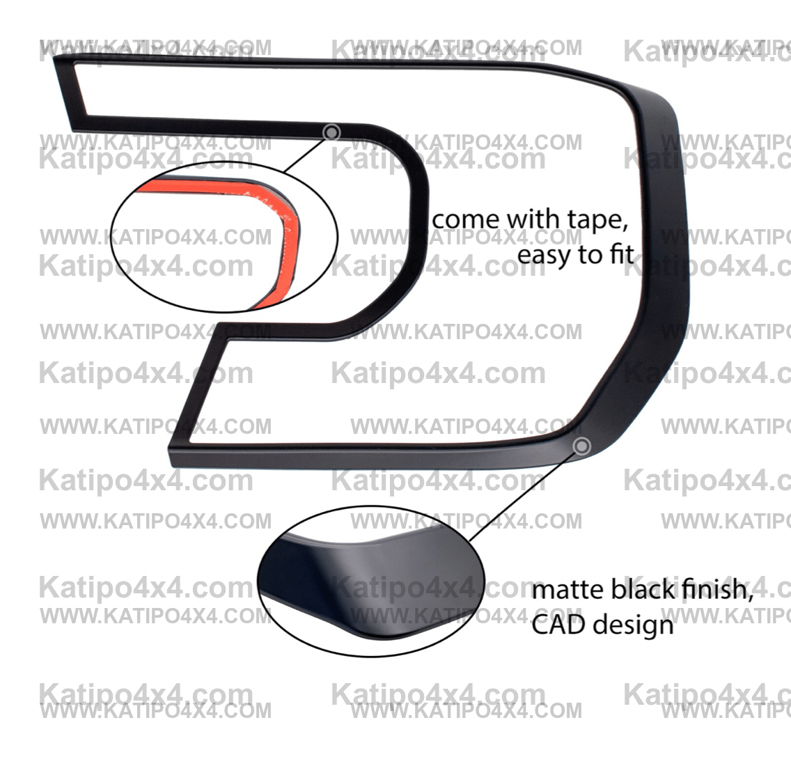 NEXT-GEN Ford Ranger Blackout Headlight Trim