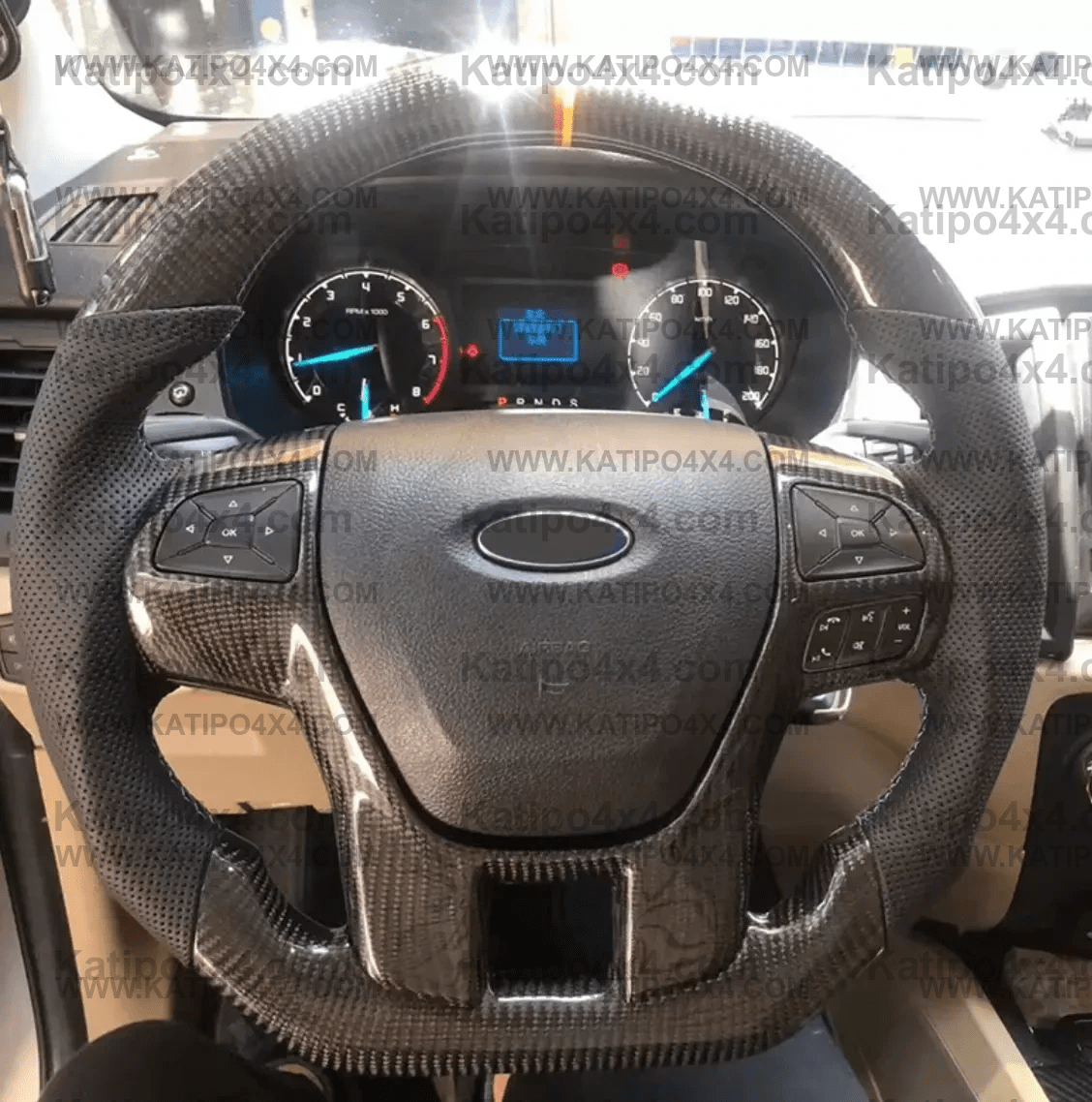 Carbon Fiber steering wheel Ford Ranger & Raptor 2015-2022 ( FREE WORLDWIDE SHIPPING )