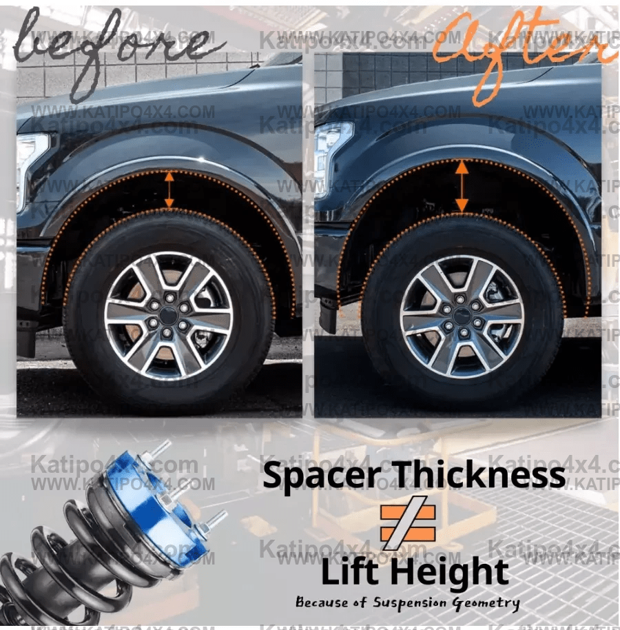 35MM / 1.5" - FORD RANGER & Everest COIL SPACERS / levelling  Kit  ( Set of 2x ) / WORLDWIDE SHIPPING