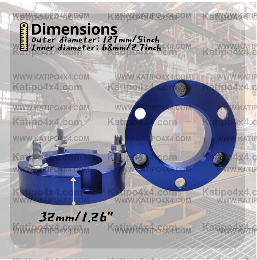 35MM / 1.5" - FORD RANGER & Everest COIL SPACERS / levelling  Kit  ( Set of 2x ) / WORLDWIDE SHIPPING