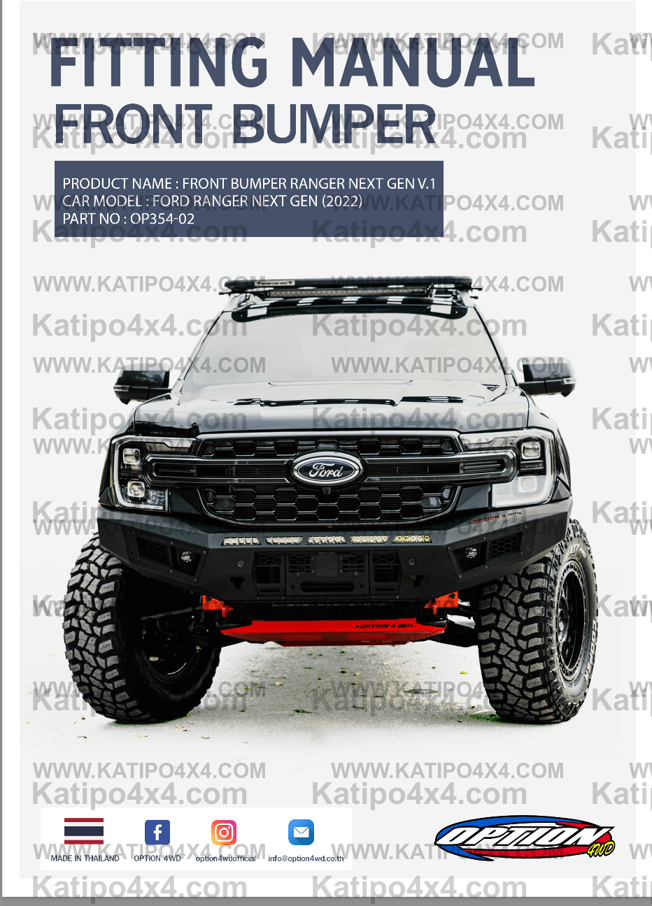 NEXT-GEN 2022+ OP-V1 FRONT WINCH BAR  - FORD RANGER & EVEREST ( IN STOCK NOW )