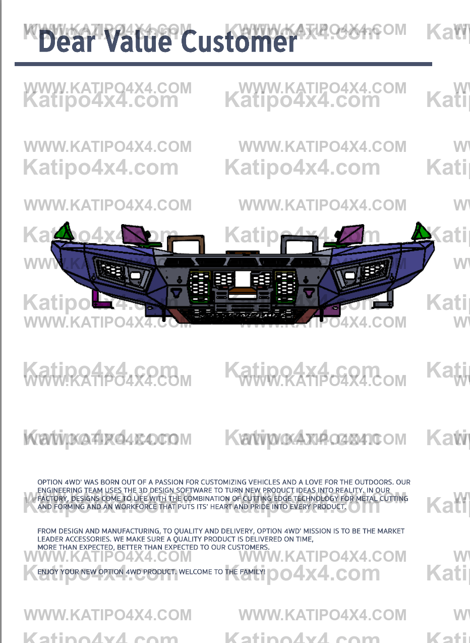 NEXT-GEN 2022+ OP-V1 FRONT WINCH BAR  - FORD RANGER & EVEREST ( IN STOCK NOW )