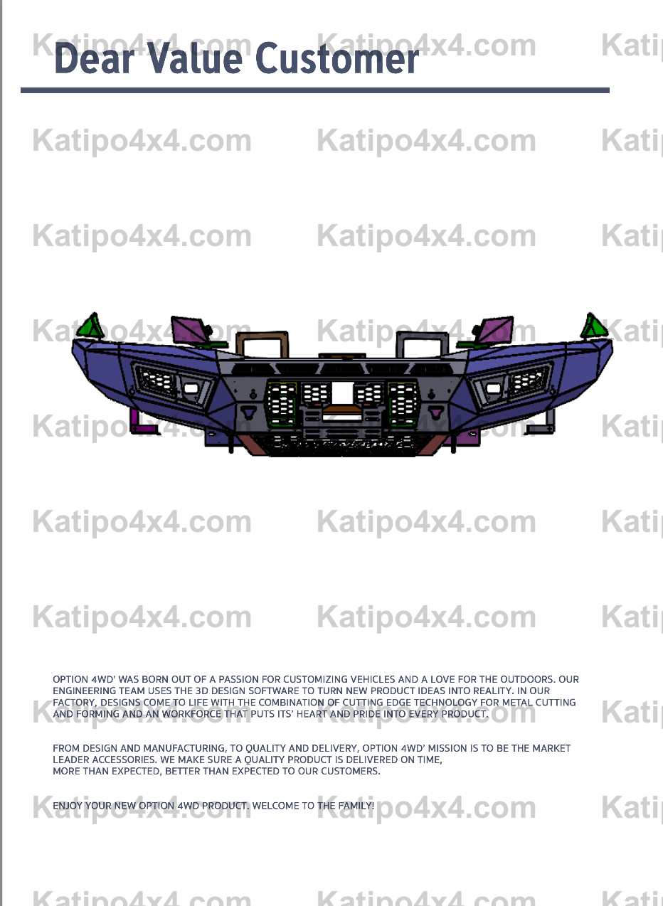 NEXT-GEN EVEREST - OP-V1 FRONT WINCH BAR FORD EVEREST 2022+ ( IN STOCK NOW )