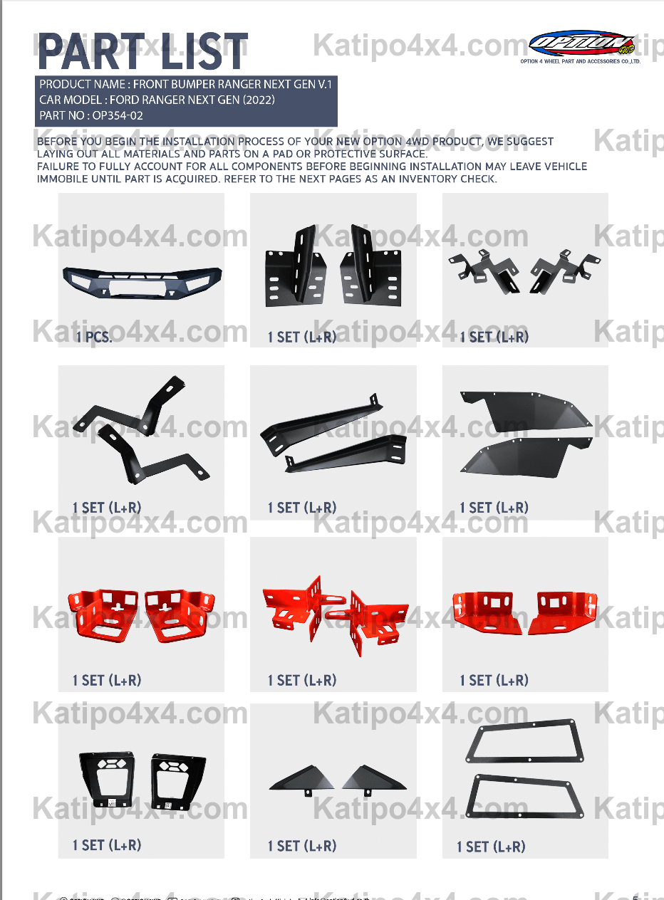 NEXT-GEN EVEREST - OP-V1 FRONT WINCH BAR FORD EVEREST 2022+ ( IN STOCK NOW )