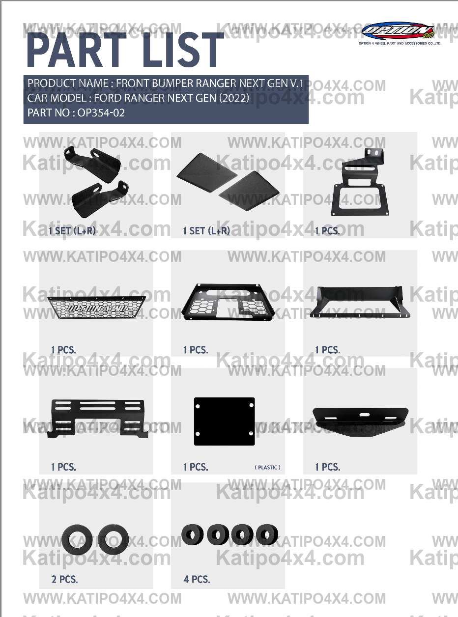NEXT-GEN 2022+ OP-V1 FRONT WINCH BAR  - FORD RANGER & EVEREST ( IN STOCK NOW )