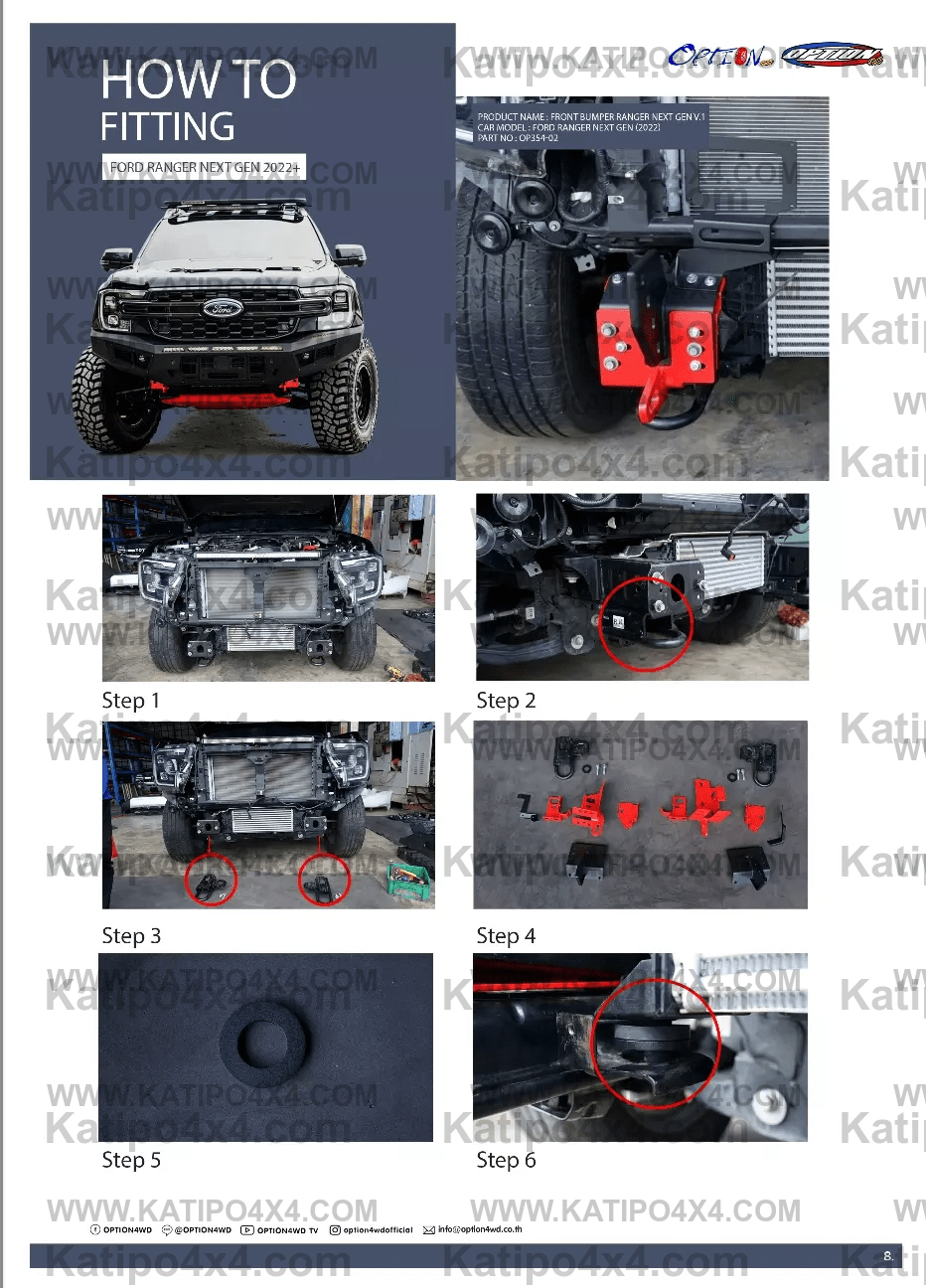 NEXT-GEN 2022+ OP-V1 FRONT WINCH BAR  - FORD RANGER & EVEREST ( IN STOCK NOW )