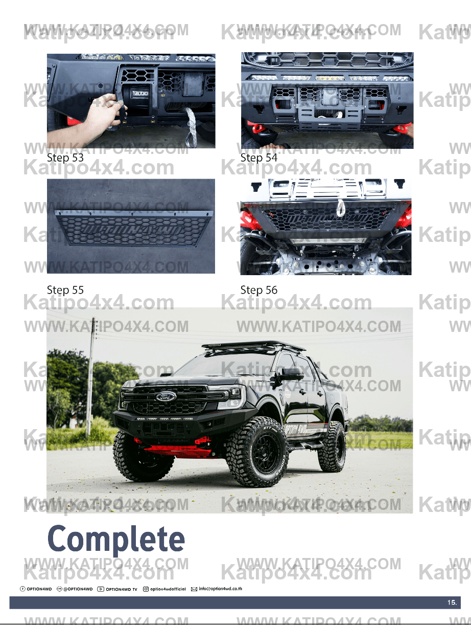 NEXT-GEN 2022+ OP-V1 FRONT WINCH BAR  - FORD RANGER & EVEREST ( IN STOCK NOW )