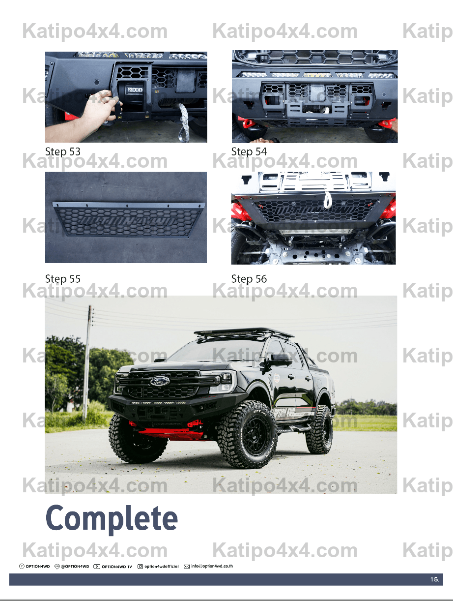 NEXT-GEN EVEREST - OP-V1 FRONT WINCH BAR FORD EVEREST 2022+ ( IN STOCK NOW )