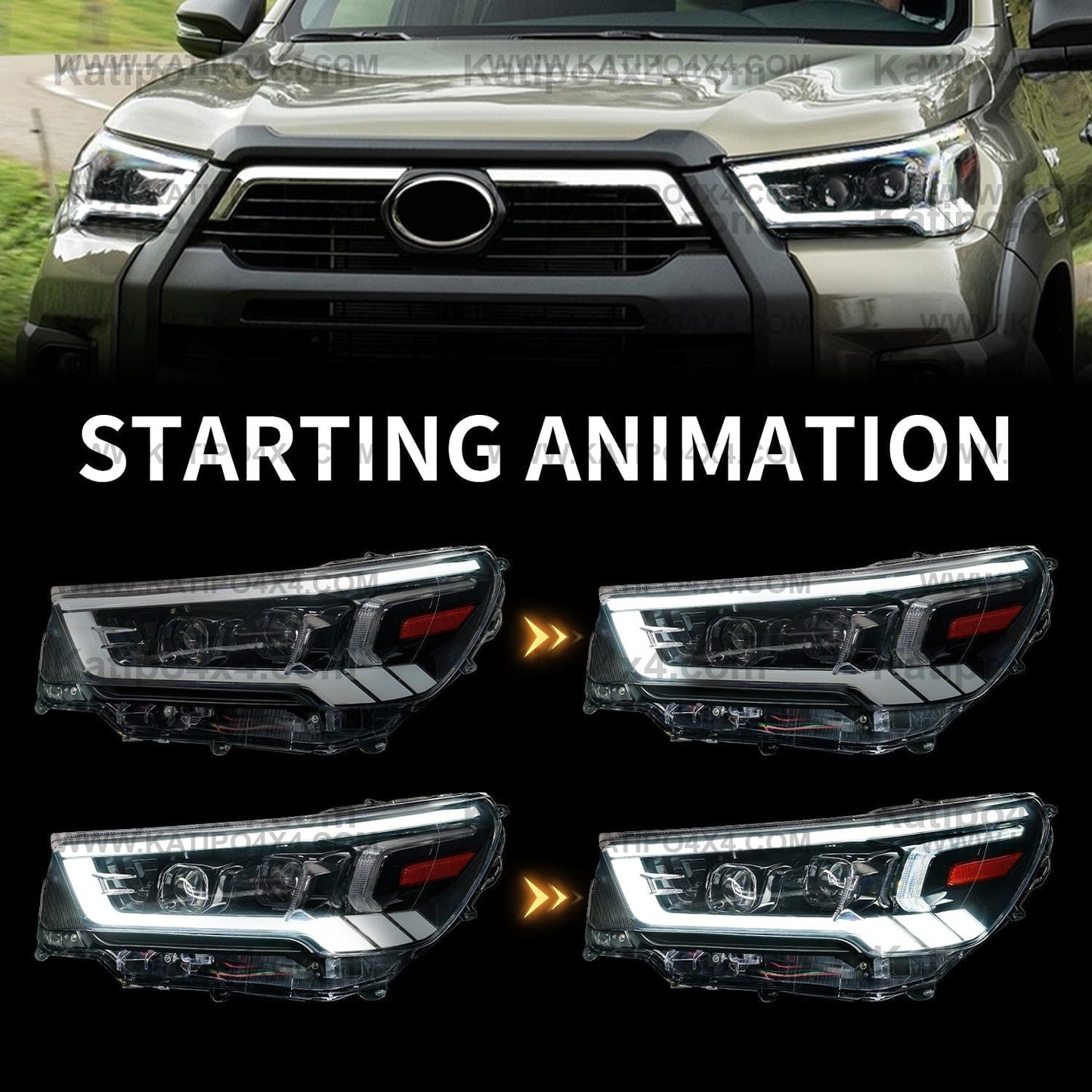 TOYOTA HILUX N80 LED HEADLIGHTS  2020-2022