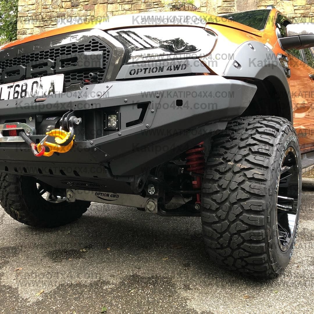OPTION4WD - V.1 FRONT WINCH BAR - FORD RANGER & EVEREST (2015-2022) kit