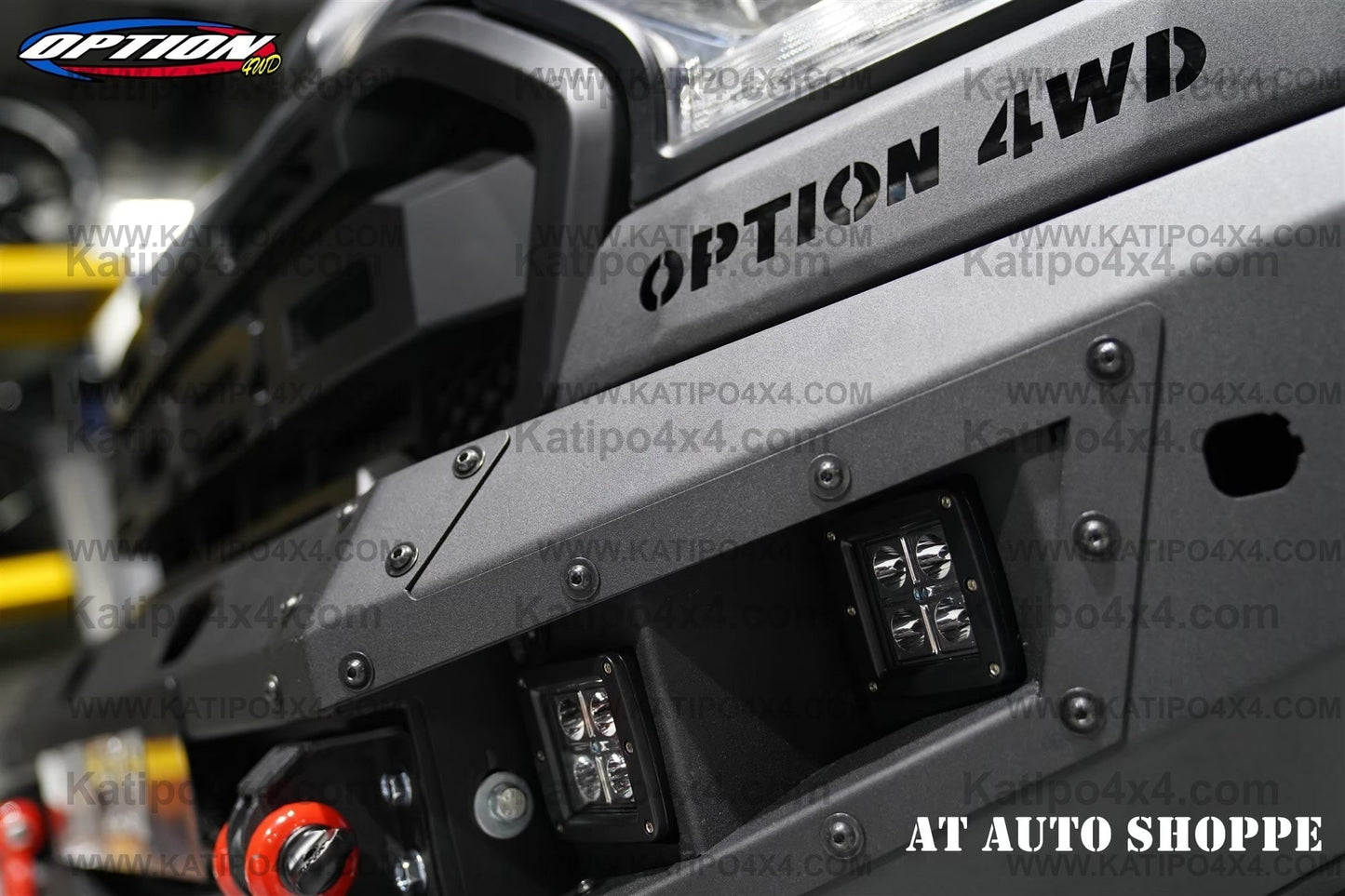OPTION4WD - V.1 FRONT WINCH BAR - FORD RANGER & EVEREST (2015-2022) kit