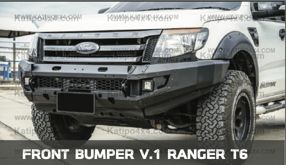 OPTION4WD - V.1 FRONT WINCH BAR,  PX1 FORD RANGER ( 2012-2014 )