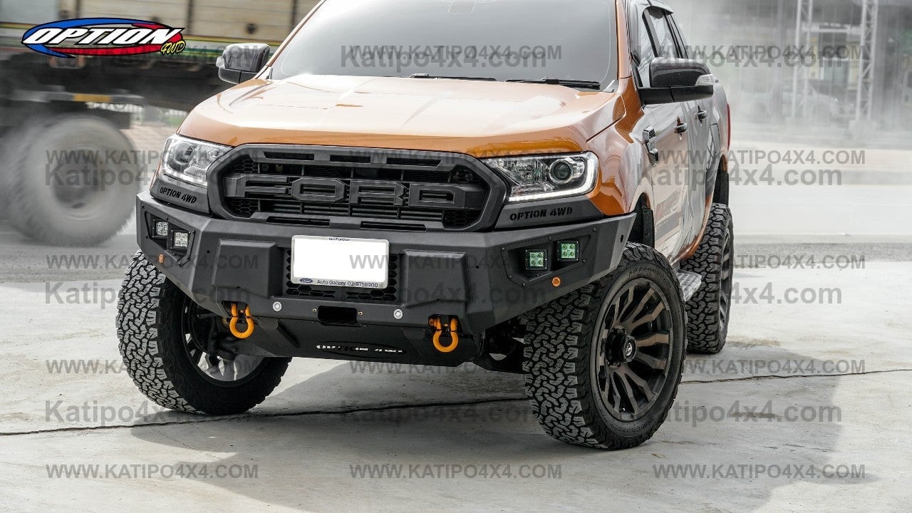 OPTION4WD - V.2 FRONT WINCH BAR, RANGER & EVEREST