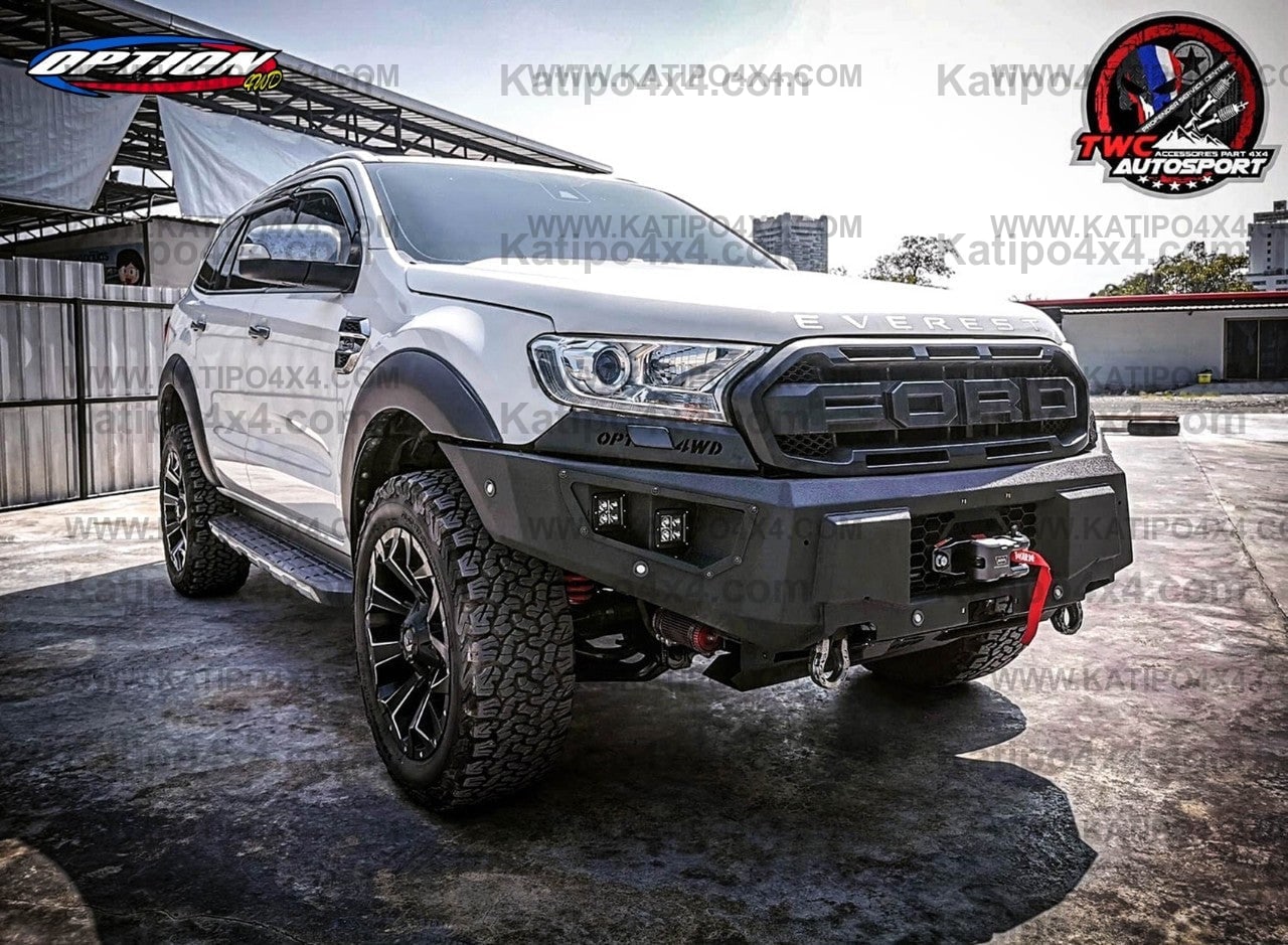 OPTION4WD - V.2 FRONT WINCH BAR, RANGER & EVEREST