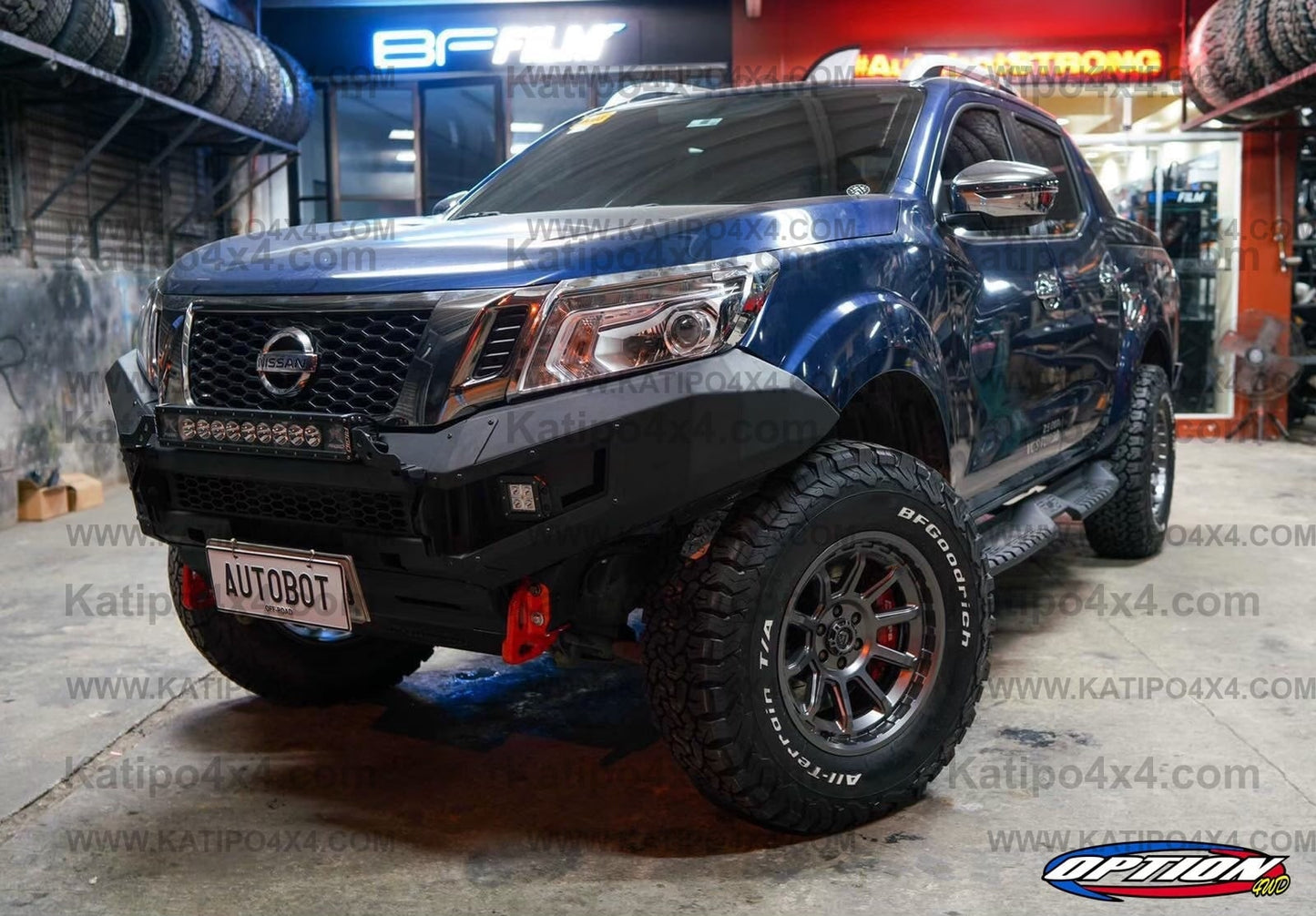 OPTION4WD - V.1 FRONT WINCH BAR - NISSAN NAVARA (2015-2019 )